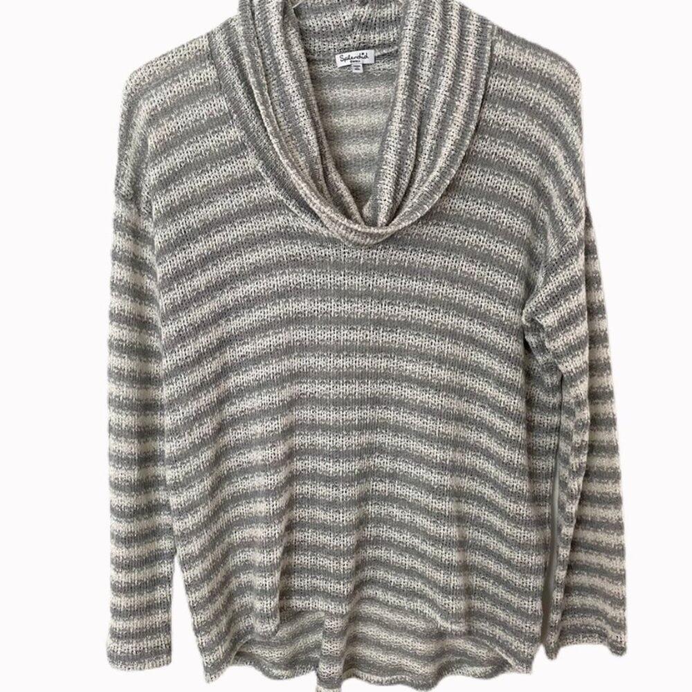 Splendid Light Weight Striped Cowl Neck Sweater Sz S